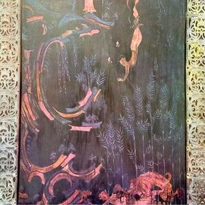 Jataka: Buddha Shaka / Tigers Original Vintage Fine Art Print Poster Japan 60’s